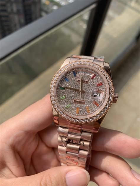 rolex day date iced out